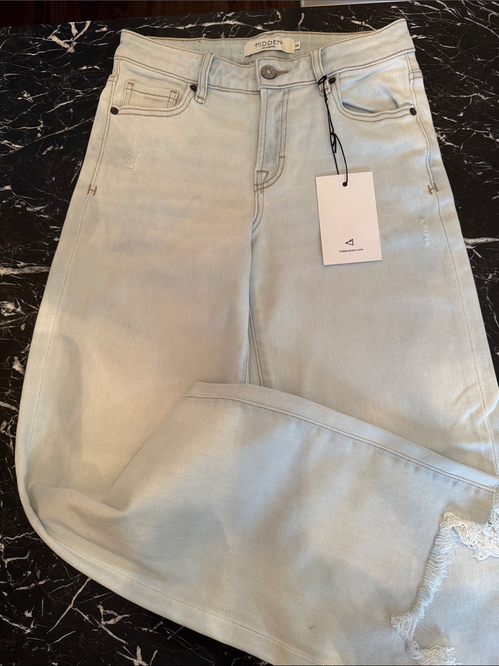 Hidden Los Angeles Nori Mid—Rise Wide Leg Jeans